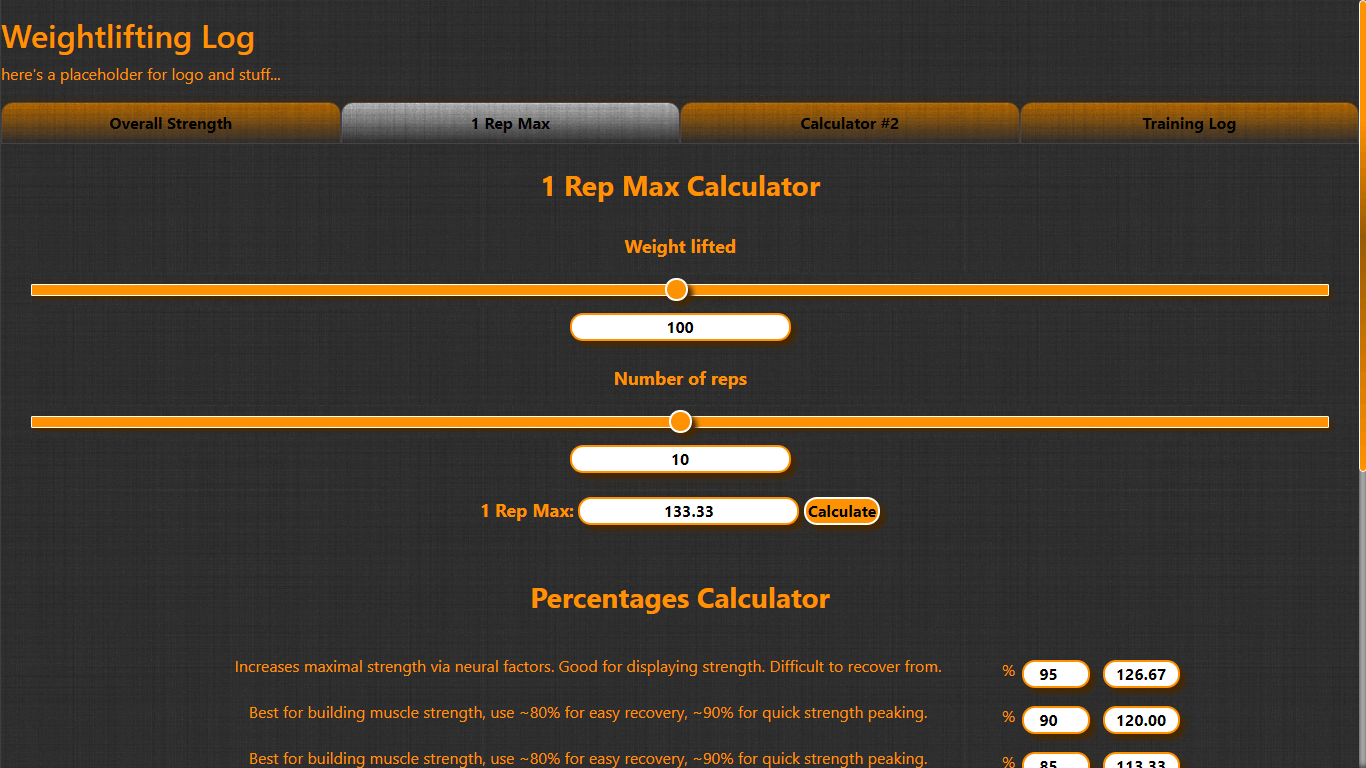 Percentages calculator